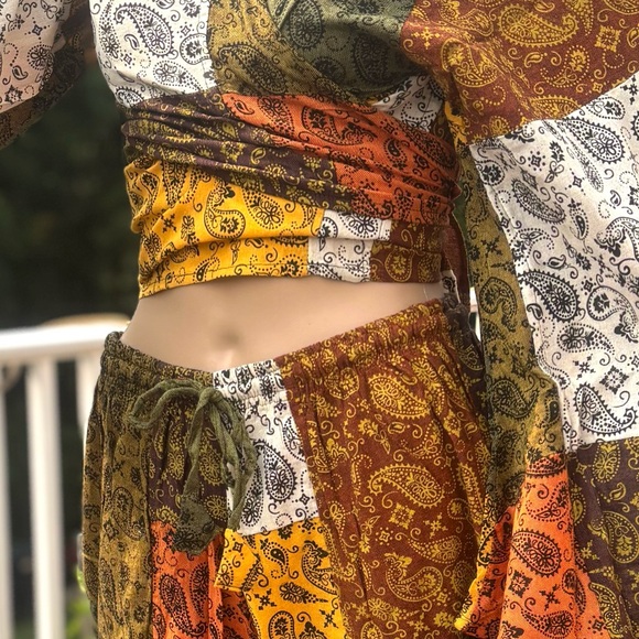 Bohemian Patchwork Two-Piece Set - Picture 4 of 12